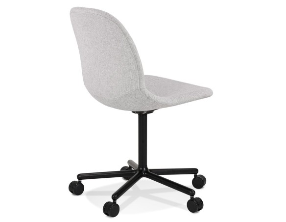 Chaise de bureau POLARIS gris clair sur roulettes