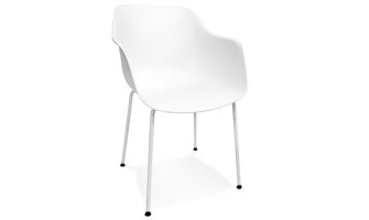 AC04300WH 5404028348369 Chaise intérieur / extérieur BACHO blanche avec accoudoirs