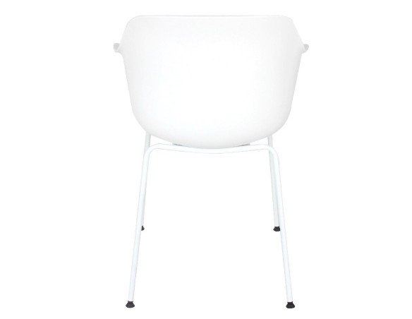 Chaise intérieur / extérieur BACHO blanche avec accoudoirs