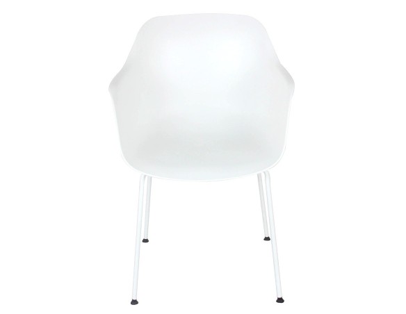 Chaise intérieur / extérieur BACHO blanche avec accoudoirs