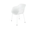Chaise intérieur / extérieur BACHO blanche avec accoudoirs