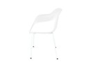 Chaise intérieur / extérieur BACHO blanche avec accoudoirs