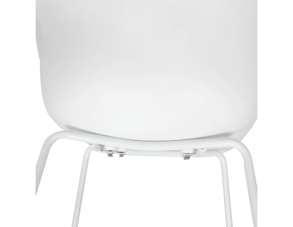 Chaise intérieur / extérieur BACHO blanche avec accoudoirs