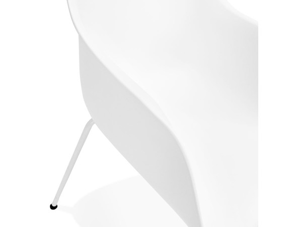 Chaise intérieur / extérieur BACHO blanche avec accoudoirs