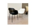 AC04310BL 5404028348383 Chaise intérieur / extérieur BACHO noire avec accoudoirs