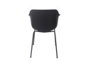 Chaise intérieur / extérieur BACHO noire avec accoudoirs