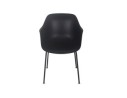 Chaise intérieur / extérieur BACHO noire avec accoudoirs