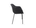 Chaise intérieur / extérieur BACHO noire avec accoudoirs