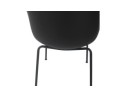 Chaise intérieur / extérieur BACHO noire avec accoudoirs