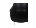 Chaise intérieur / extérieur BACHO noire avec accoudoirs