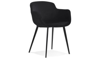 AC03390BLBL 5404028300985 Chaise avec accoudoirs ARMADA en velours noir