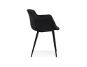 Chaise avec accoudoirs ARMADA en velours noir
