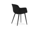 Chaise avec accoudoirs ARMADA en velours noir