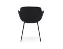 Chaise avec accoudoirs ARMADA en velours noir