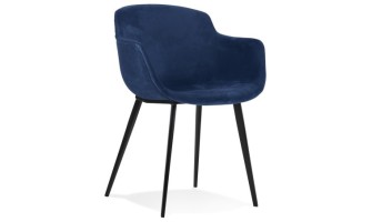 AC03400BUBL 5404028301005 Chaise avec accoudoirs ARMADA en velours bleu