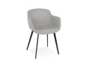 AC03410LGBL 5404028301029 Chaise avec accoudoirs RIGA en tissu gris clair