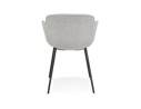 Chaise avec accoudoirs RIGA en tissu gris clair