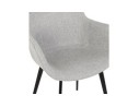 Chaise avec accoudoirs RIGA en tissu gris clair