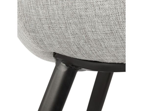Chaise avec accoudoirs RIGA en tissu gris clair