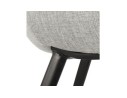 Chaise avec accoudoirs RIGA en tissu gris clair