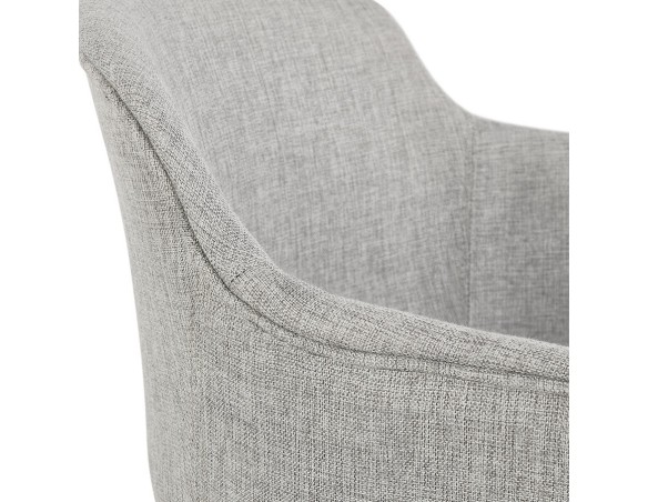 Chaise avec accoudoirs RIGA en tissu gris clair