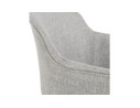 Chaise avec accoudoirs RIGA en tissu gris clair