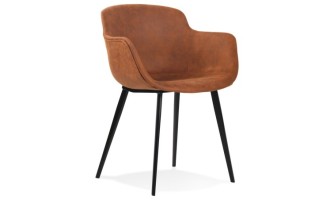 AC03430BRBL 5404028301067 Chaise avec accoudoirs DERBY en microfibre brune