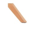 Chaise avec accoudoirs MARTIN en microfibre brune et pieds en bois naturel