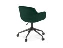 Chaise de bureau ROLLING en velours vert sur roulettes