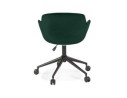 Chaise de bureau ROLLING en velours vert sur roulettes