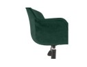 Chaise de bureau ROLLING en velours vert sur roulettes