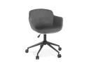 AC03850GRBL 5404028317815 Chaise de bureau ROLLING en velours gris sur roulettes