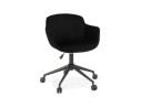 AC03860BLBL 5404028317839 Chaise de bureau ROLLING en velours noir sur roulettes