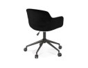 Chaise de bureau ROLLING en velours noir sur roulettes