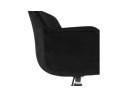 Chaise de bureau ROLLING en velours noir sur roulettes