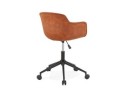 Chaise de bureau FOSTER en microfibre brune sur roulettes
