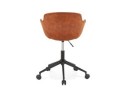 Chaise de bureau FOSTER en microfibre brune sur roulettes