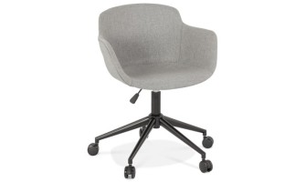 AC03890LGBL 5404028317891 Chaise de bureau CENTURION en tissu gris sur roulettes