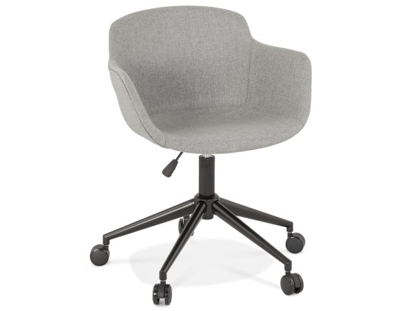 AC03890LGBL 5404028317891 Chaise de bureau CENTURION en tissu gris sur roulettes