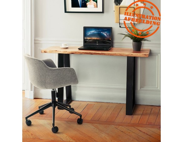 Chaise de bureau CENTURION en tissu gris sur roulettes