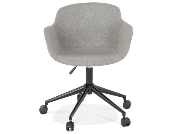 Chaise de bureau CENTURION en tissu gris sur roulettes
