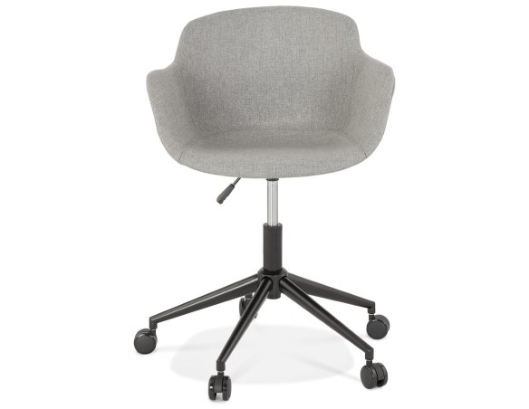 Chaise de bureau CENTURION en tissu gris sur roulettes