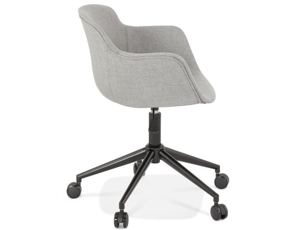 Chaise de bureau CENTURION en tissu gris sur roulettes