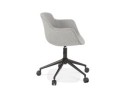 Chaise de bureau CENTURION en tissu gris sur roulettes