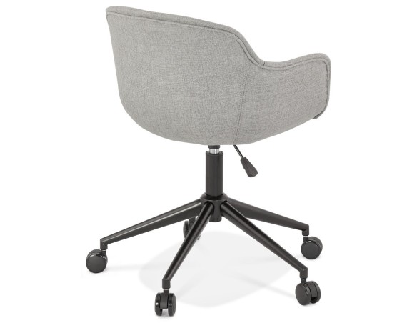 Chaise de bureau CENTURION en tissu gris sur roulettes