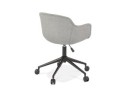 Chaise de bureau CENTURION en tissu gris sur roulettes