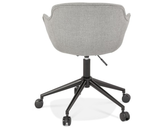 Chaise de bureau CENTURION en tissu gris sur roulettes