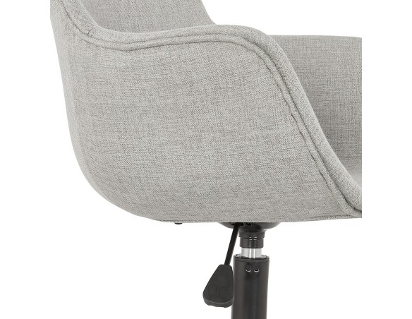 Chaise de bureau CENTURION en tissu gris sur roulettes