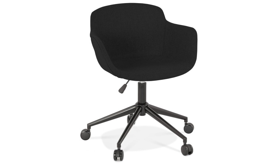 AC03900BLBL 5404028317914 Chaise de bureau CENTURION en tissu noir sur roulettes