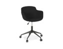 Chaise de bureau CENTURION en tissu noir sur roulettes